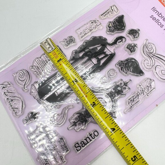 Stampendous Perfectly Clear Stamp 2 Sets Santos Angel & Parisian Charm Cling - Picture 2 of 14